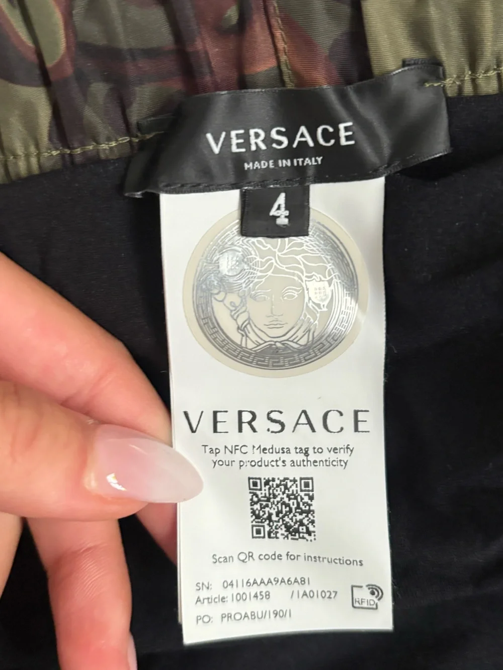 Versace Men’s Camouflage Print Shorts Size 4
